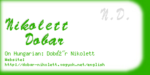 nikolett dobar business card